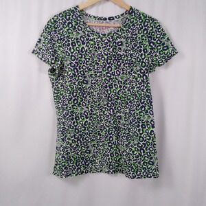 Lilly Pulitzer Womens XL‎ Lexie Top Thrill of the Chase Leopard T-Shirt Cotton